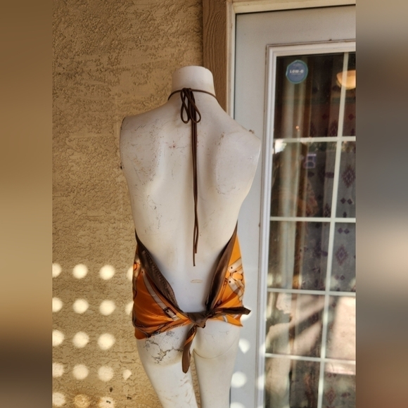 RETRO VINTAGE 1970’S LEATHER CARPETBAGS OF AMERICA BAG, Free Scarf Top - Picture 12 of 16